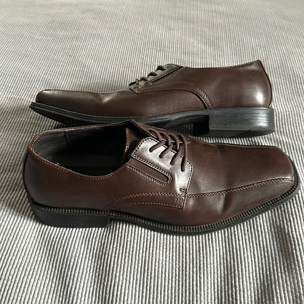 Alfani Brown Leather Oxfords